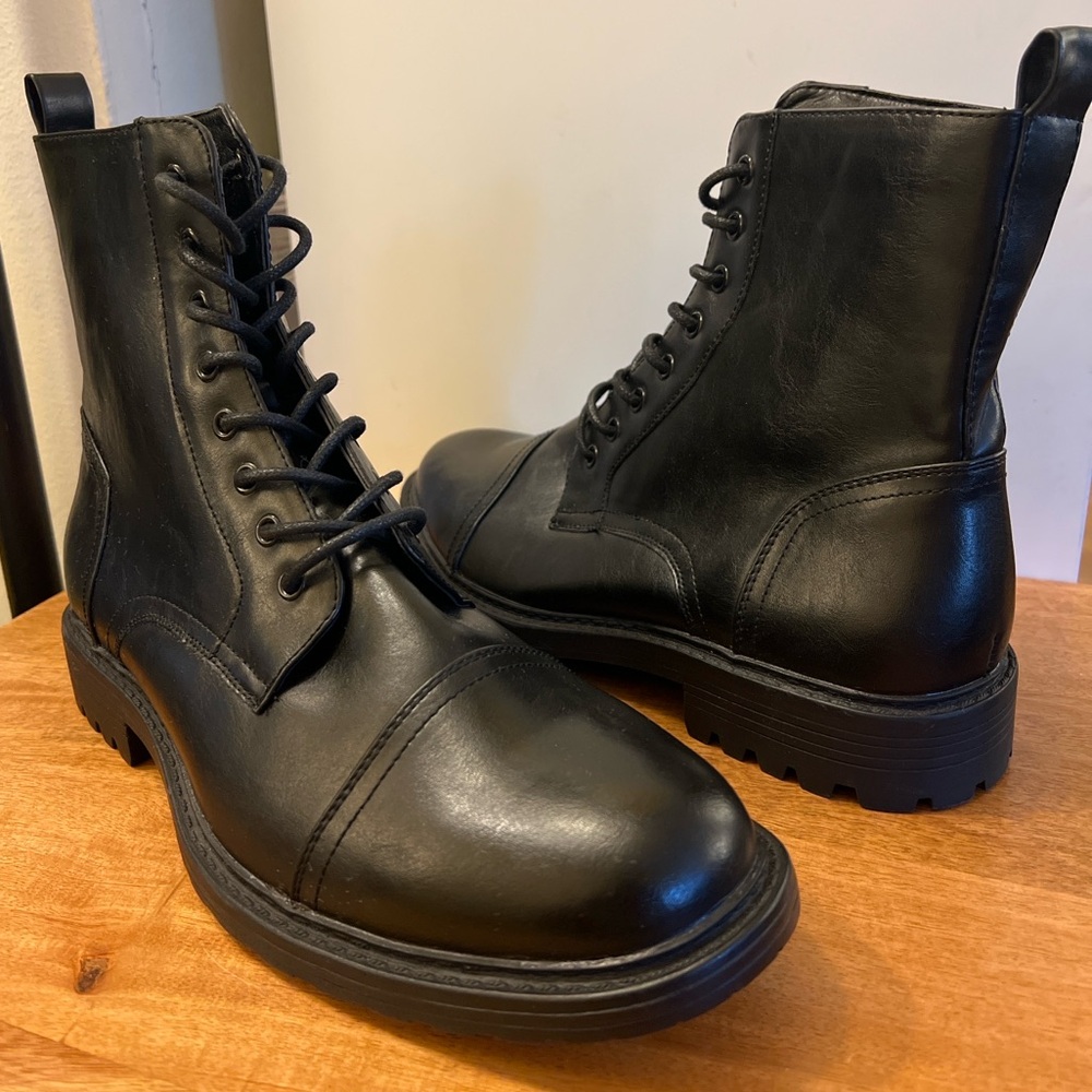 Nick Graham “Brave” Black Lace-Up Combat Boots | Men’s 10.5M | Never Worn